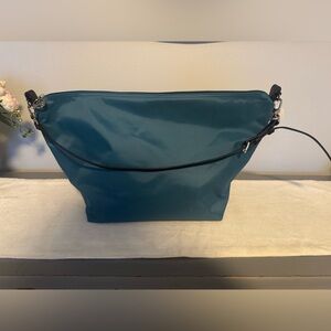 Longchamp Le Pilage Slouchy T Hobo Peacock with Black Leather Strap